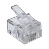 Modular plug, InLine®, 6P4C / RJ11, for flat cable, 100pcs