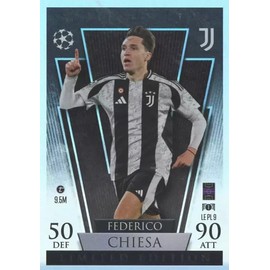 Match Attax 2024 2025 Federico Chiesa Platinum Pull Limited Edition Trading Card