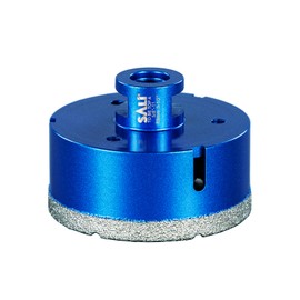 SALI Dry Diamond Core Drill Bits 3-1/2 Inch (89mm) Tile Hole Saws Vacuum Brazed Hole Saw with 5/8-11 Thread for Glass Ceramic Porcelain Tiles Marble Brick Granite Quartz Fit Angle Grinders Drill