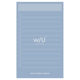 Nakabayashi W/U (watashi no sobani) Sticky Notes Slim Powder Blue WU-FSTN-R-B