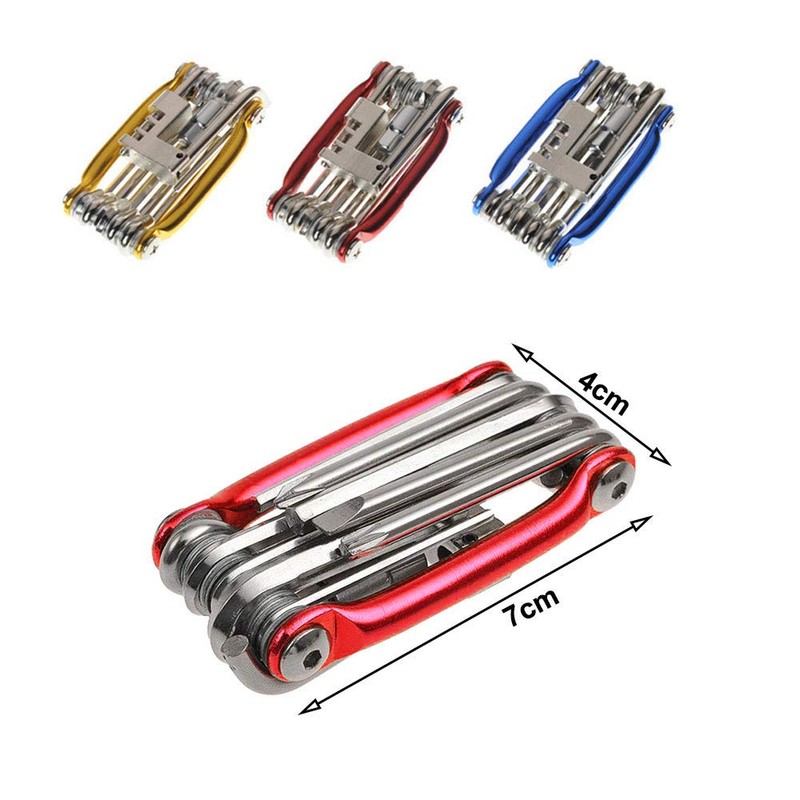 Aiqeer 11 in 1 Multifunction Bike Repair Tool, Portable Foldable