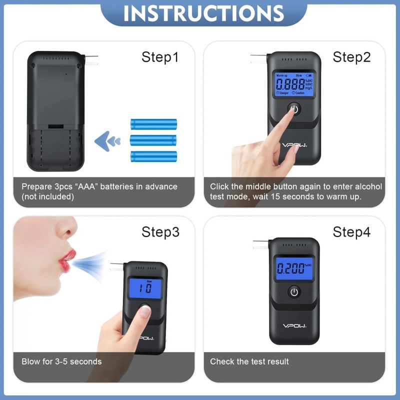Accurate Alcohol Testing: Professional-G<wbr/>rade Breathalyzer for Personal Use