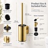 Gold Wall-Mounted Toilet Brush Set – No-Drill Stainless Steel Bathroom