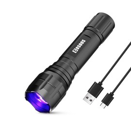 COSOOS UV Flashlight 365m Black Light, Ultraviolet Flashlight with USB Rechargeable, Focusable Pet Urine Detector for AC Leak Detection, Scorpion, Curing Resin
