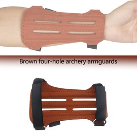Create idea Outdoor Arm Guard for Archery Archery Protective Equipment Outdoor Arm Guard with Inverted Hair Suitable for Traditional Archery Forearm Protection Brown