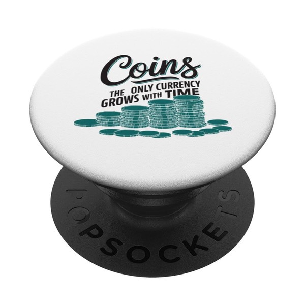 Coin Collector Numismatist Numismatics Coin Collecting PopSockets Adhesive PopGrip
