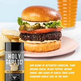 Fire & Smoke Society Holy Garlic All Purpose Seasoning | BBQ Rubs for Smoking and Grilling | Chicken, Pork, Burgers, Veggies | M 6 oz