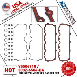 MGT For 03-10 Ford 6.0 6.0L Powerstroke Diesel Valve Cover Rocker Box Carrier Gasket