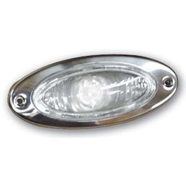 Stainless bezel for flush mount docking lights