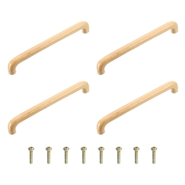 sourcing map 4Pcs Wood Drawer Pulls Handles, 192mm/7.56" Hole Spacing