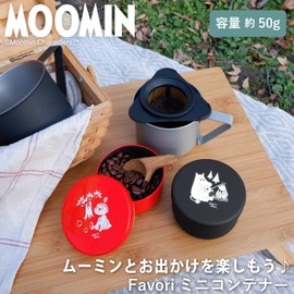MOOMIN Maruei Nissan Fabori Mini Container, Coffee Canister, Snack Holder, Portable, Outdoor, Compact, Lightweight (Little My/RD)