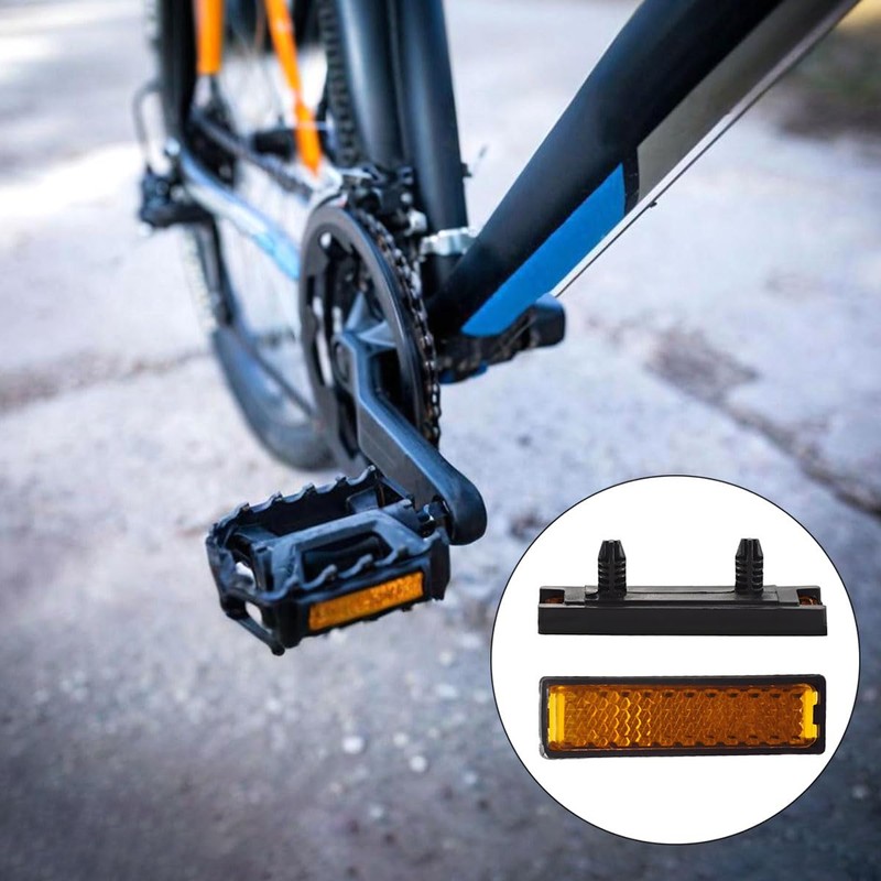 mkemka 8 pieces reflectors for bicycle pedals night safety warning