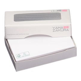 Yamazakura Business Card No. 4 Horizontal Forest Certification Marked, White, 0.08 inch (0.211 mm) Thick, MS (Paper) Box, 100 Pieces/Business Card Paper, Business Card Size, White, Plain 00104097-0001