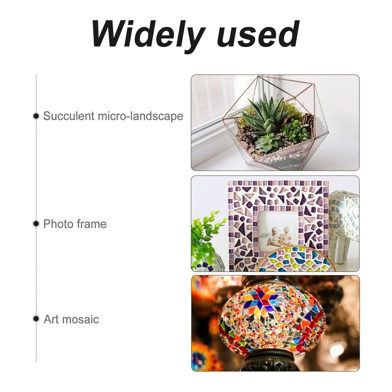 VILLCASE Ceramic Mosaic Tiles, Broken Ceramic Tiles Pieces Glazed Tiles,