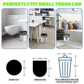 1.2-Gallon Trash Bags Small Garbage-Bags - 100 Counts Disposable Mini Size Biodegradable Unscented Black Bulk Can Liners Tiny Recycling for Kitchen Bathroom Office