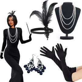 4 Pieces 1920s Accessories for Women, Flapper Accessories, Great Gatsby Accessories Women, 1920s Accessories, Flapper Girl Accessories, Gatsby Accessories Women, Peaky Blinders Fancy Dress Accessories