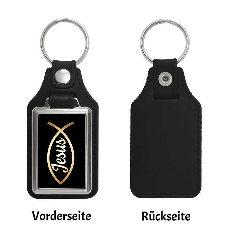 Jesus Keyring with Christian Symbol Pendant for the Keychain for