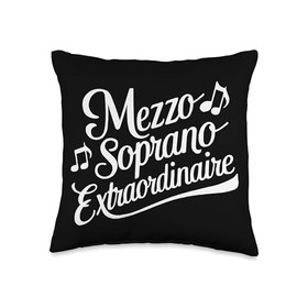Mezzo Soprano Singer Vocal Vocalist Voice Singing Choir Throw Pillow