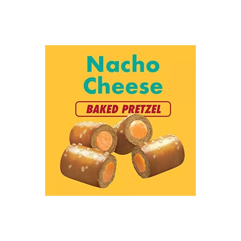 COMBOS Stuffed Snacks Nacho Cheese Baked Pretzel Snacks, 6.3 oz
