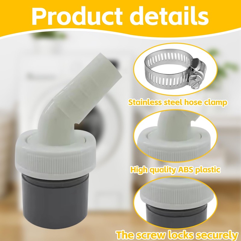 Washing Machine Drain Adapter, Siphon Washing Machine Connection Adapter, Washing