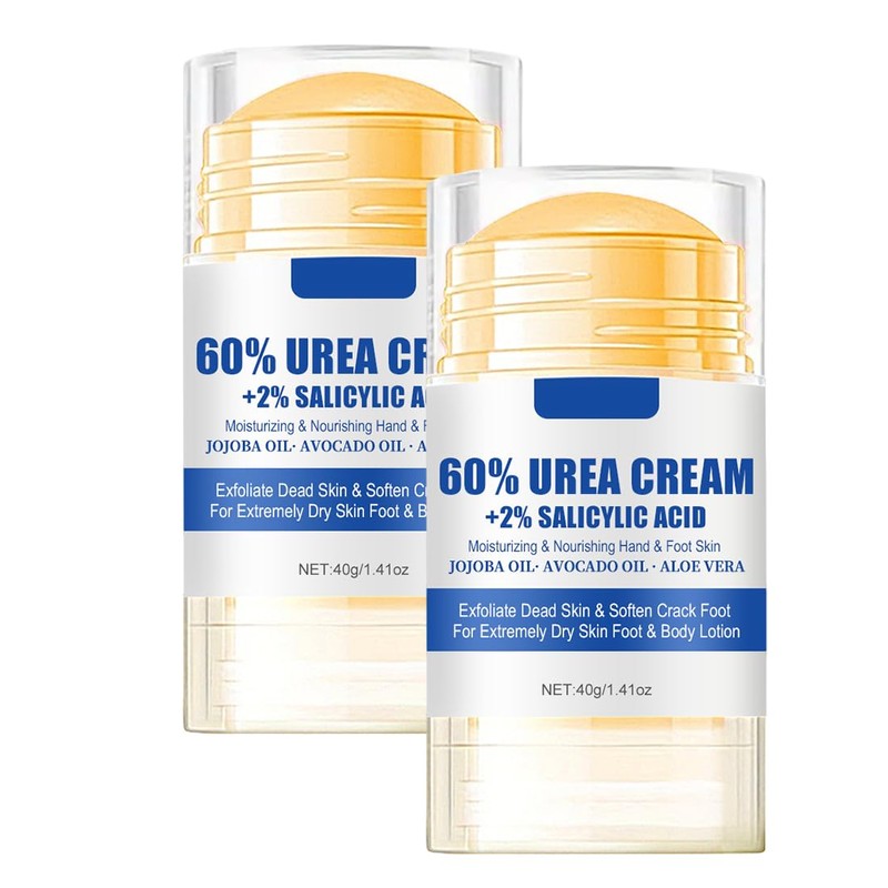Pack of 2 Urea Cream 60%, Hydrating and Anti-Cracking Foot