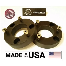 StreetRays [Originals] [SR] Billet 2.5" Front Leveling Lift Kit 04-23 Ford F150 4WD 2WD Spacer (BLACK)