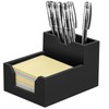 Kamehame Black Sticky Note Holder, Silicone Memo Holder with Pen