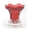 Red Electric Glass Fragrance Scented Oil Warmer (Burner/Warmer/Lamp) with Dimmer