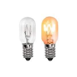 Paquete 6 Bombillas Incandescente Roscada e12 15Watts de luz Cálida - Bombillas de Repuesto para Lámpara de sal del Himalaya, Candelabros, Maquinas de coser, Larga Duración, Original, Apto para Dimmer