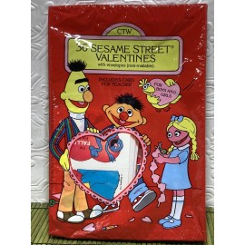 VTG Sesame Street Muppets Valentines for Boys & Girls Box of 36 1988 NEW