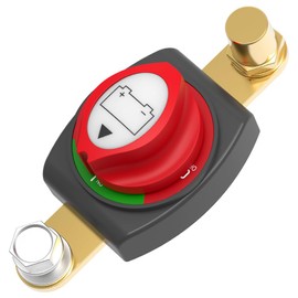 Battery Disconnect Switch, Malictele Side Post Battery Switch with Adapter 275A 12-48V Heavy-Duty Battery Disconnect Switch for Car Vehicle RV and Boat（On/Off）