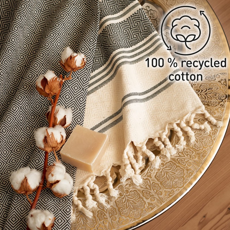 Hammam towel - Beach towel XXL made from 100% recycled
