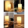 Absdefen Japanese Table Lamp, Bedside Lamp, Bedside Light, Fabric Shade,