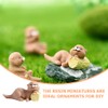 Vaguelly Pack of 16 Miniature Otter Figures Made of Resin