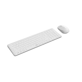 Rapoo Bluetooth Tastatur Maus Set Kabellos 9710M QWERTZ Wireless Computertastatur Mouse Schnurlos Funktastatur mit Aluminium Basis Multi Devices PC Wiederaufladbar Weiß