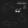 DELUXE Hybrid Nonstick 3.7 Qt Deep Sauté Pan with Lid,