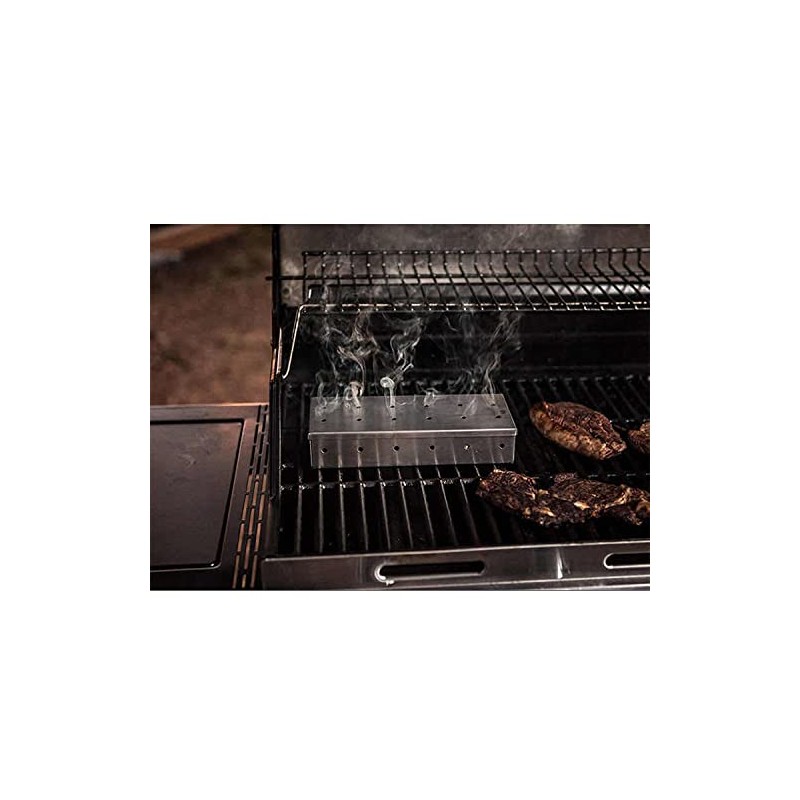 Landree® Smoker Box Made of Rustproof Stainless Steel with 28