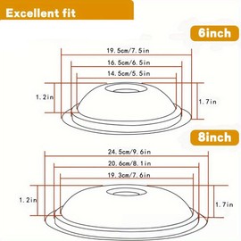 4PCS Chrome Range Drip Pans,Replacemen Electric Stove Drip Pans,Include 2 x 6 in, 2 x 8 in Burner Drip Bowl for Electric Stove Accessories