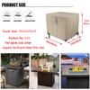 POMER Fire Pit Cover, Firepit Covers Square Outdoor Furniture Covers