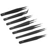 7x Tweezers Set Rustproof Antistatic for Computers, Electronic Repairs, Jewellery,