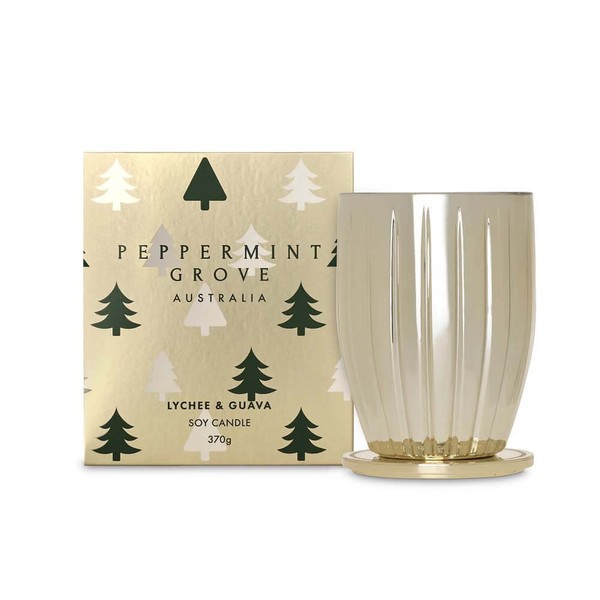Peppermint Grove-Lychee & Guava Large Candle 370g