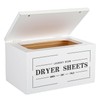 Limbeuuu Farmhouse Dryer Sheet Holder with Lid - Rustic Dryer