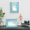 4X6 Picture Frame Turquoise Teal Wood Texture Hanging Wall &