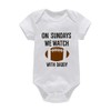 J&J Boutiques Football White Onesie & 6'' Bow Nylon Headband