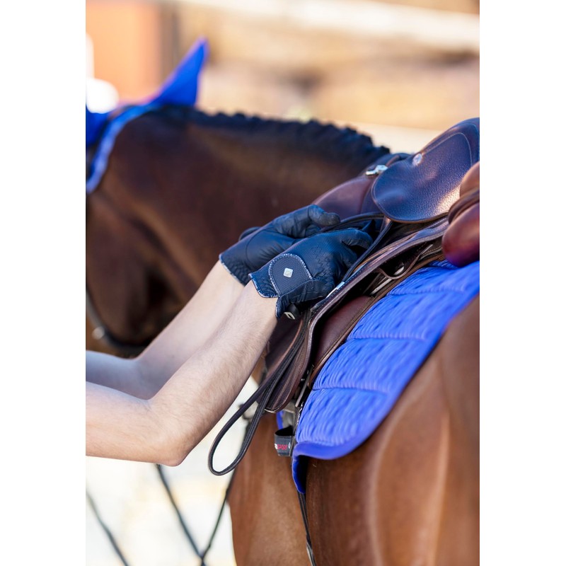 LeMieux Unisex Classic Leather Riding Gloves in Black - Breathable