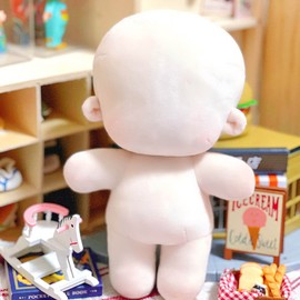 niannyyhouse 7.8in（20CM） Plush Doll Without Embroidery Humanoid Stuffed Toys Dress Up Fat Body Glossy Wearable Clothing (20CM, B-2)