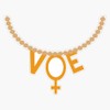 Vote Necklace:Vote Election Sticker Bumper Sticker Vinyl Decal 5"