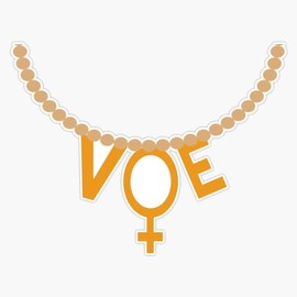 Vote Necklace:Vote Election Sticker Bumper Sticker Vinyl Decal 5"