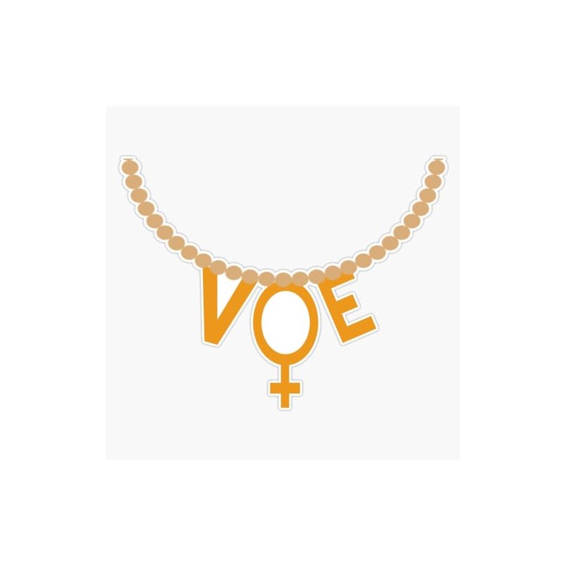 Vote Necklace:Vote Election Sticker Bumper Sticker Vinyl Decal 5"