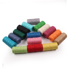 Operitacx Artificial Ribbon Jute Rope Room Decorations Twine for Wrapping Rope Blue